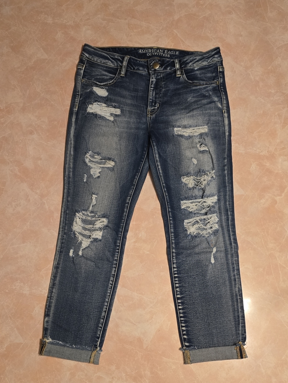 American Eagle Outfitters Distressed Jegging Crop Jeans